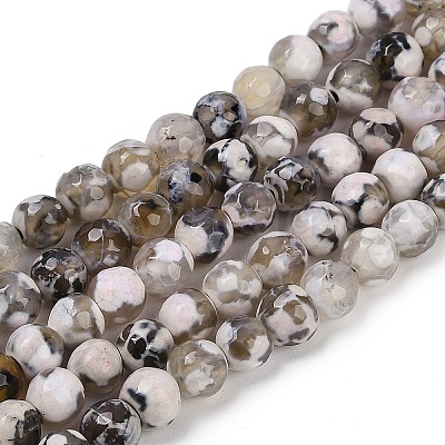 Natural Fire Crackle Agate Beads Strands G-C082-A01-43-1
