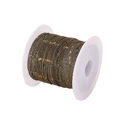 Soldered Brass Coated Iron Curb Chains CH-CJ0001-01A-AB-1
