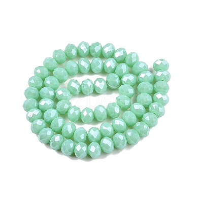 Electroplate Glass Beads Strands EGLA-A044-P6mm-A14-1