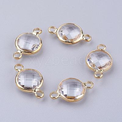 Golden Tone Brass Glass Links connectors GLAA-M004-B-24G-1