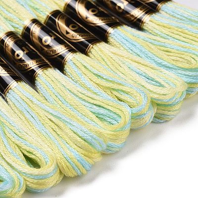 10 Skeins 6-Ply Polyester Embroidery Floss OCOR-K006-A14-1