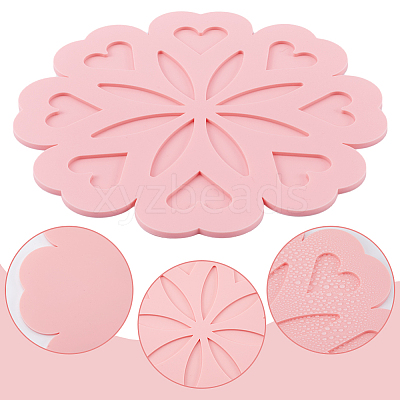 4Pcs 4 Colors Silicone Placemats AJEW-GF0008-27-1