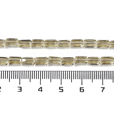 Electroplate Glass Beads Strands GLAA-Q101-02A-PL06-1