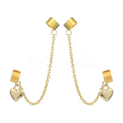 Brass Cuff Earrings EJEW-JE05407-01-1