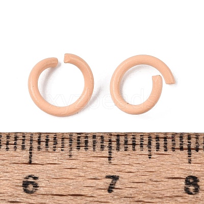 Spray Painted Iron Open Jump Rings IFIN-T017-04B-20-1