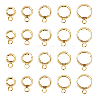 20Pcs 5 Styles 201 Stainless Steel Tube Bails STAS-TADJ0001-04G-1