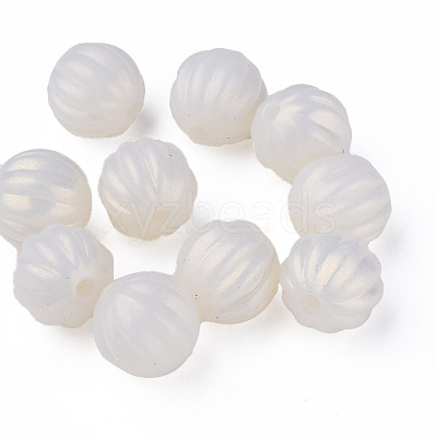 Spray Painted Acrylic Beads MACR-T037-01G-1