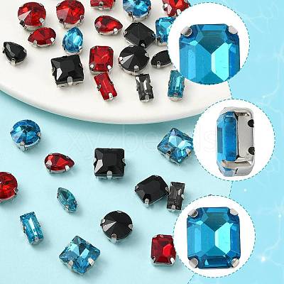60Pcs 6 Styles Sew on Rhinestone RGLA-FS0001-22B-1