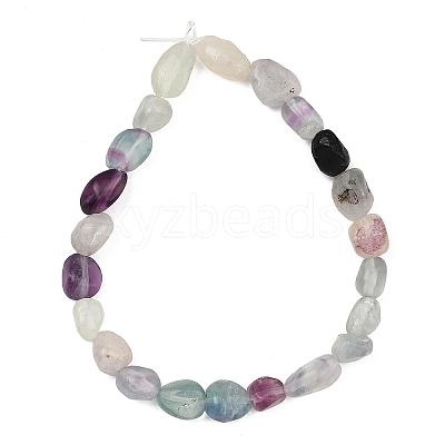 Natural Rainbow Fluorite Beads Strands GG-C286-A27-1
