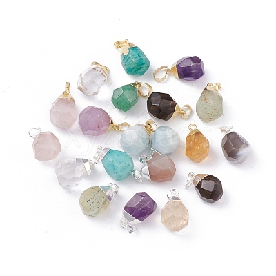 Natural Gemstone Pendants G-G845-07-1