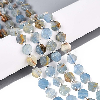 Natural Blue Calcite Beads Strands G-P534-A24-02-1