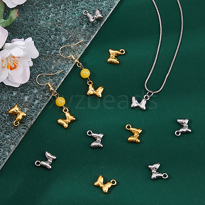 20Pcs 2 Colors 304 Stainless Steel Charms STAS-HS0001-88-1