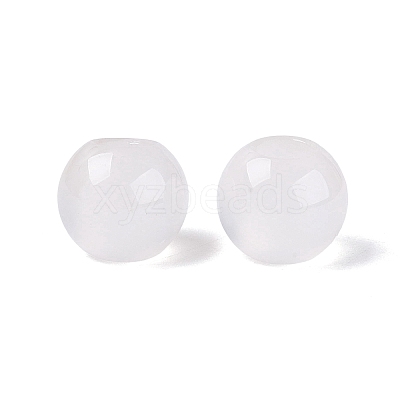 Natural White Agate European Beads G-Q602-09A-02-1