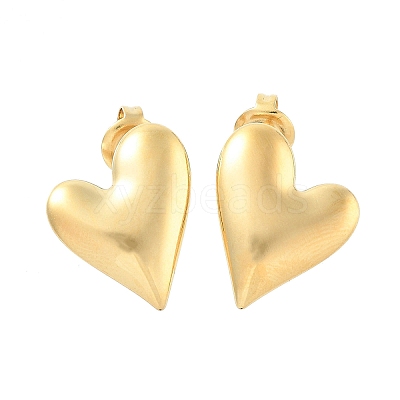 Ion Plating(IP) 304 Stainless Steel Stud Earrings EJEW-P258-12G-1