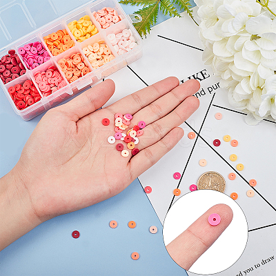Handmade Polymer Clay Beads CLAY-PH0001-22B-6mm-1
