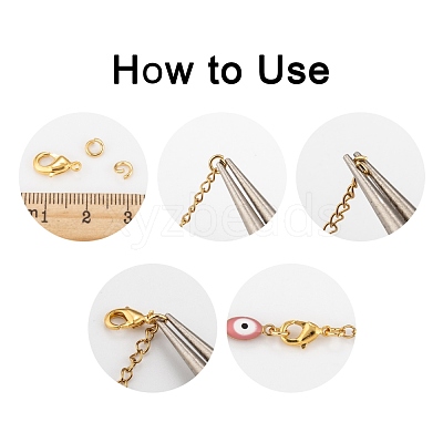 Ion Plating(IP) 304 Stainless Steel Lobster Claw Clasps X-STAS-H353-C-02G-1