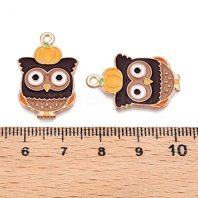 Thanksgiving Day Theme Alloy Enamel Pendants X-ENAM-T020-35D-1