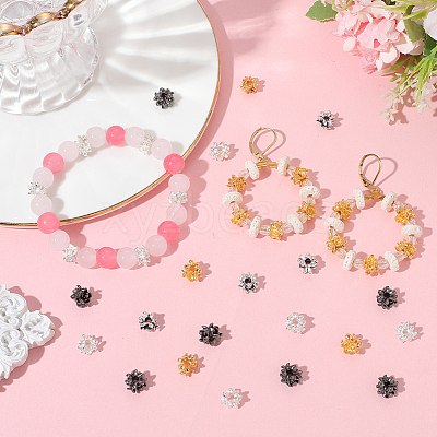 120Pcs 4 Colors Alloy Spacer Beads FIND-SC0017-93-1