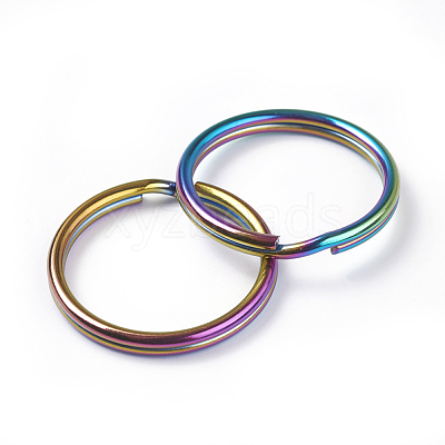 Ion Plating(IP) 304 Stainless Steel Split Key Rings STAS-L216-10A-1