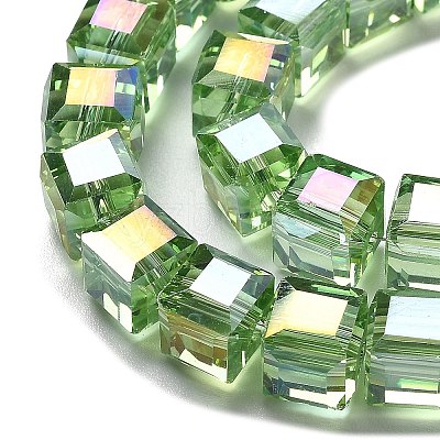 Electroplate Glass Beads Strands EGLA-H108-01A-AB03-1