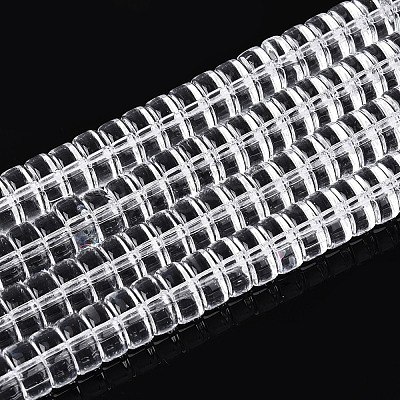 Transparent Glass Beads Strands GLAA-N028-4x8mm-01-1