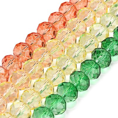 Transparent Painted Glass Beads Strands LS-DGLA-A034-T8mm-A04-1
