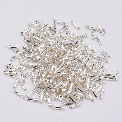 Glass Twisted Bugle Beads SEED-E002-9mm-821#-1