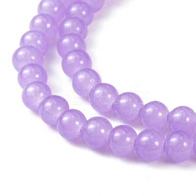Imitation Jade Glass Beads Strands DGLA-S076-6mm-27-1