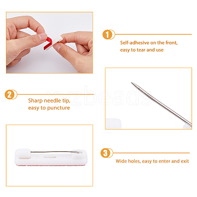 Plastic Brooch Finding DIY-WH0430-669C-01-1