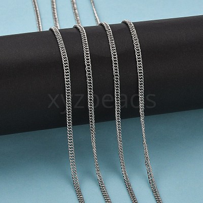 Iron Flat Double Link Chains CH-ZX009-4x3mm-P-1