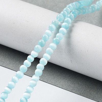 Cat Eye Glass Bead Strands CE-R010-09-1