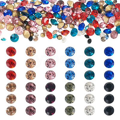 Pointed Back Glass Rhinestone Cabochons RGLA-YS0001-04B-1