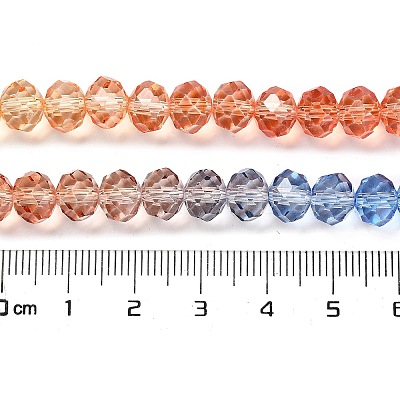 Transparent Painted Glass Beads Strands DGLA-A034-T6mm-A02-1
