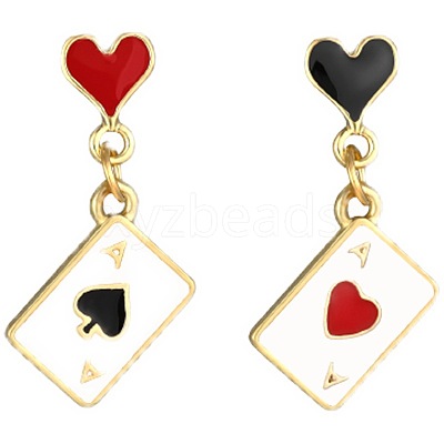 Alloy Enamel Clip-on Earrings FS-WG33BF3-01-1
