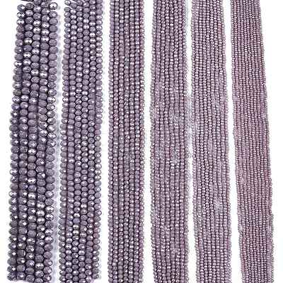 Electroplate Glass Beads Strands EGLA-A044-P4mm-A13-1