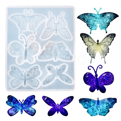 DIY Butterfly Ornament Silicone Molds X-DIY-E055-20-1