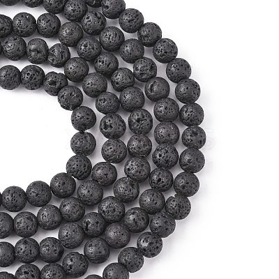 Natural Lava Rock Beads Strands X-G434-1A-1