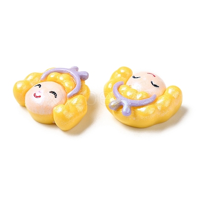 Opaque Resin Cabochons LS-CRES-M017-02B-1