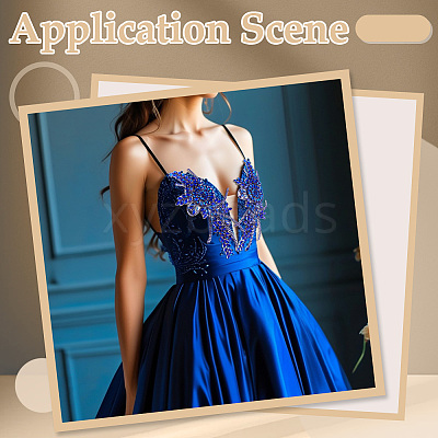 Flower Resin Rhinestone Decorative Corsages for Clothing Accessories PATC-WH0021-064D-1