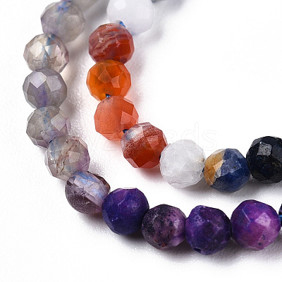 Natural Mixed Gemstone Beads Strands G-D080-A01-02-04-1