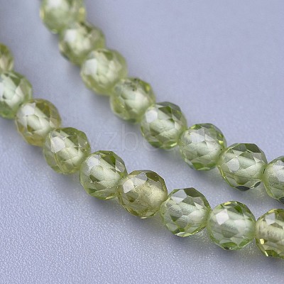 Natural Peridot Beaded Necklaces NJEW-K114-A-A17-1