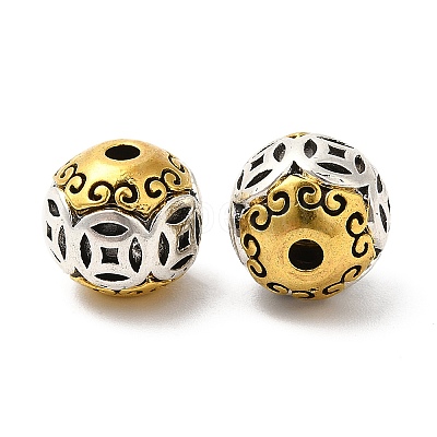 Rack Plating Tibetan Style Alloy Beads X-FIND-B023-04-1