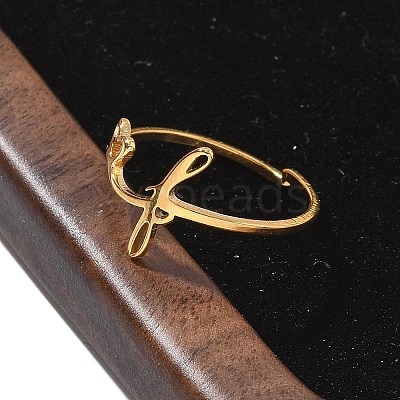 304 Stainless Steel Cuff Rings for Women RJEW-D285-01G-F-1