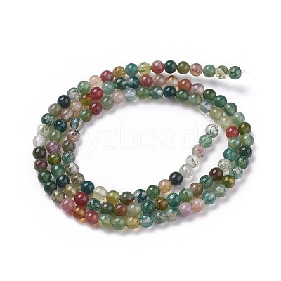 Natural Indian Agate Bead Strands G-A130-2mm-K12-1