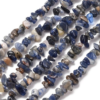 Natural Sodalite Chips Beads Strands LS-F024-1