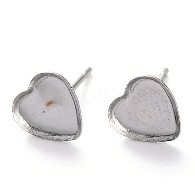 Non-Tarnish 304 Stainless Steel Stud Earring Settings X-STAS-J032-13-1