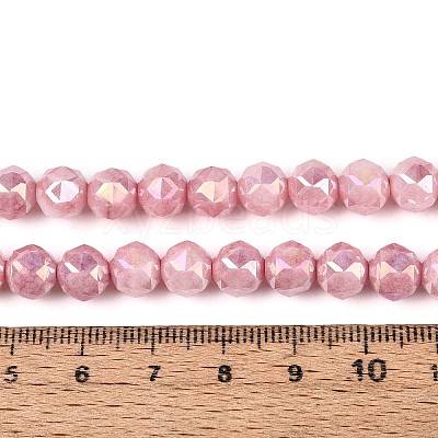 Anti-Tarnish Electroplate Glass Beads Strands X-GLAA-N010-8mm-07-1