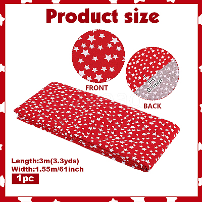 Red Cotton Fabric DIY-WH0750-293A-1