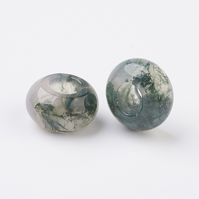 Natural Indian Agate European Beads X-G-G740-14x8mm-11-1