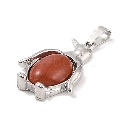 Natural Red Jasper Pendants G-A224-02P-06-1